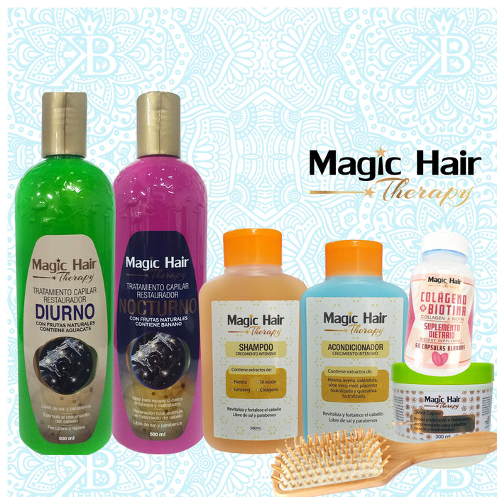 Magic Hair | Magia en tu Cabello | Kit Ultra Gold Premium Crecimiento - Nutrición (7 productos)