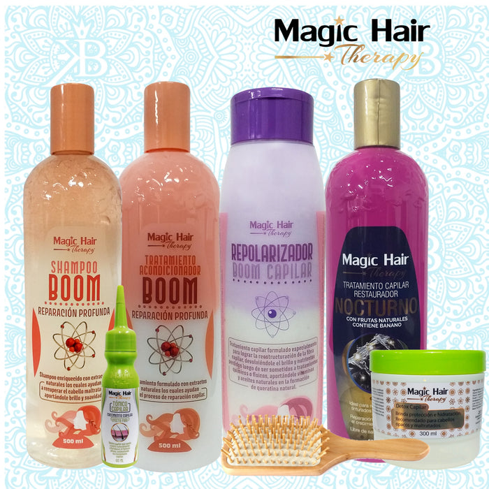 Magic Hair | Kit Súper Completo Gold |  Reparación | Cabellos Decolorados | Puntas Abiertas