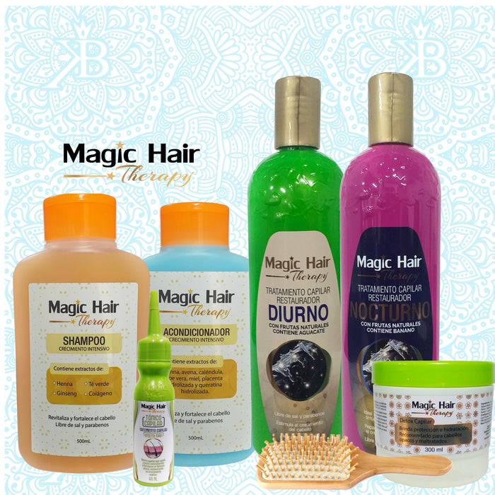 Magic Hair Kit Super Completo Gold Crecimiento + Tónico Capilar De Obsequio 
