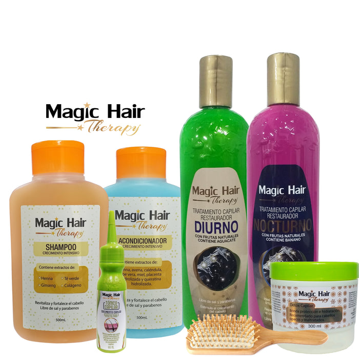 Magic Hair Kit Super Completo Gold Crecimiento + Tónico Capilar De Obsequio 