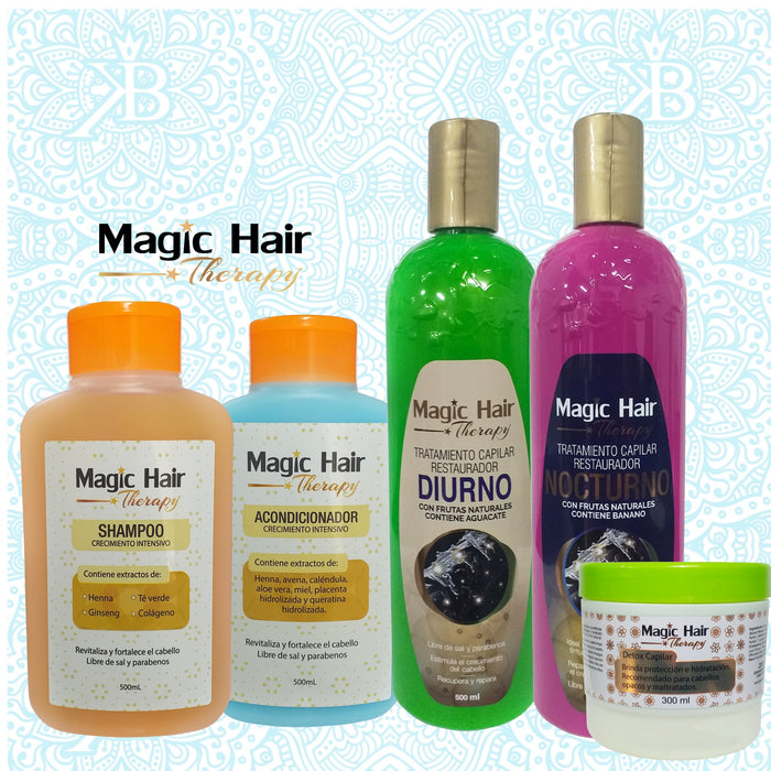 Magic Hair Kit Super Completo Gold Crecimiento + Tónico Capilar De Obsequio 