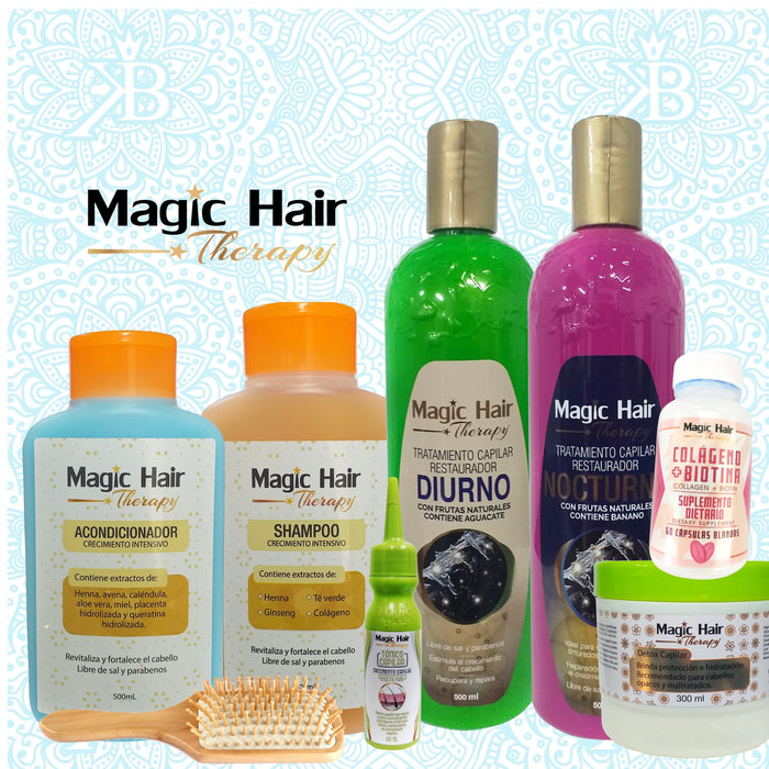 Magic Hair | Magia en tu Cabello | Kit Ultra Gold Premium Crecimiento - Nutrición   (7 productos)