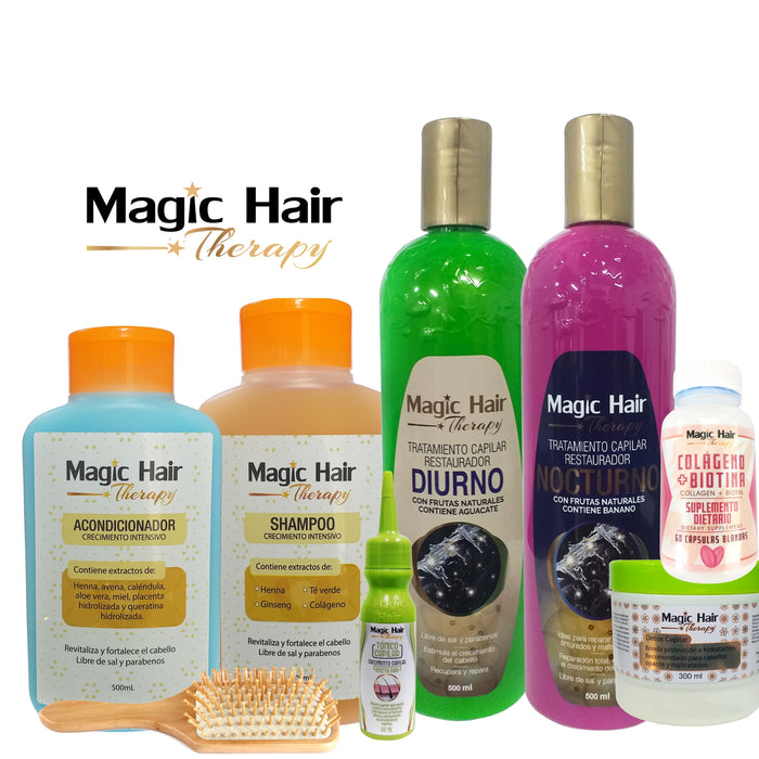 Magic Hair | Magia en tu Cabello | Kit Ultra Gold Premium Crecimiento - Nutrición   (7 productos)