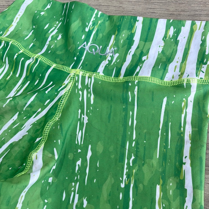 Licra Corta Niña / Verde Raya