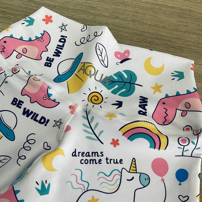Licra Corta Niña / AQUA Unicornio