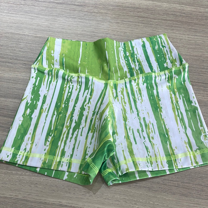 Licra Corta Niña / Verde Raya